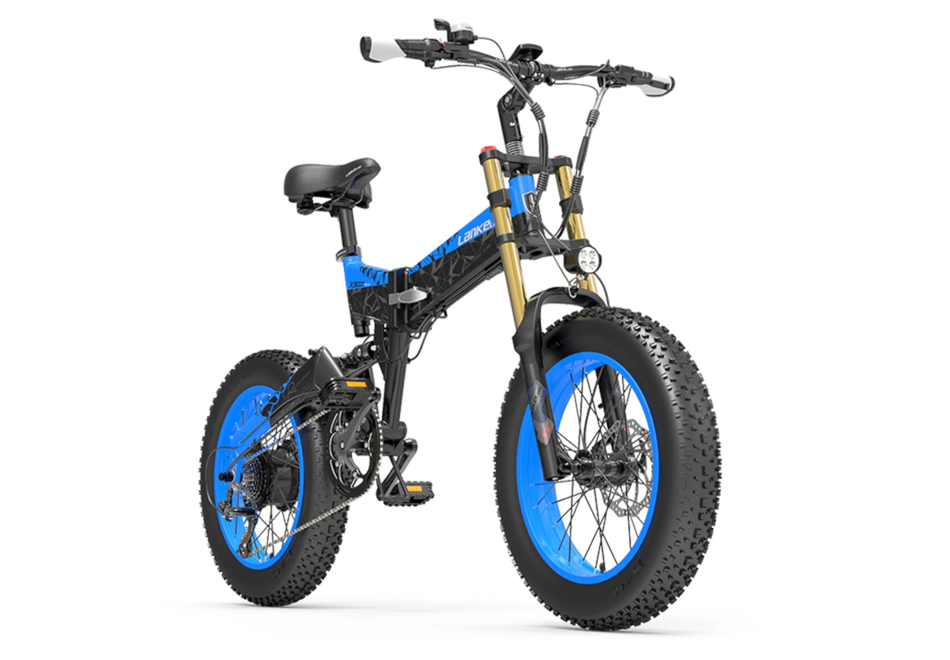 LANKELEISI X3000Plus-UP 20 Inch Wide Tire Folding Electric Bike