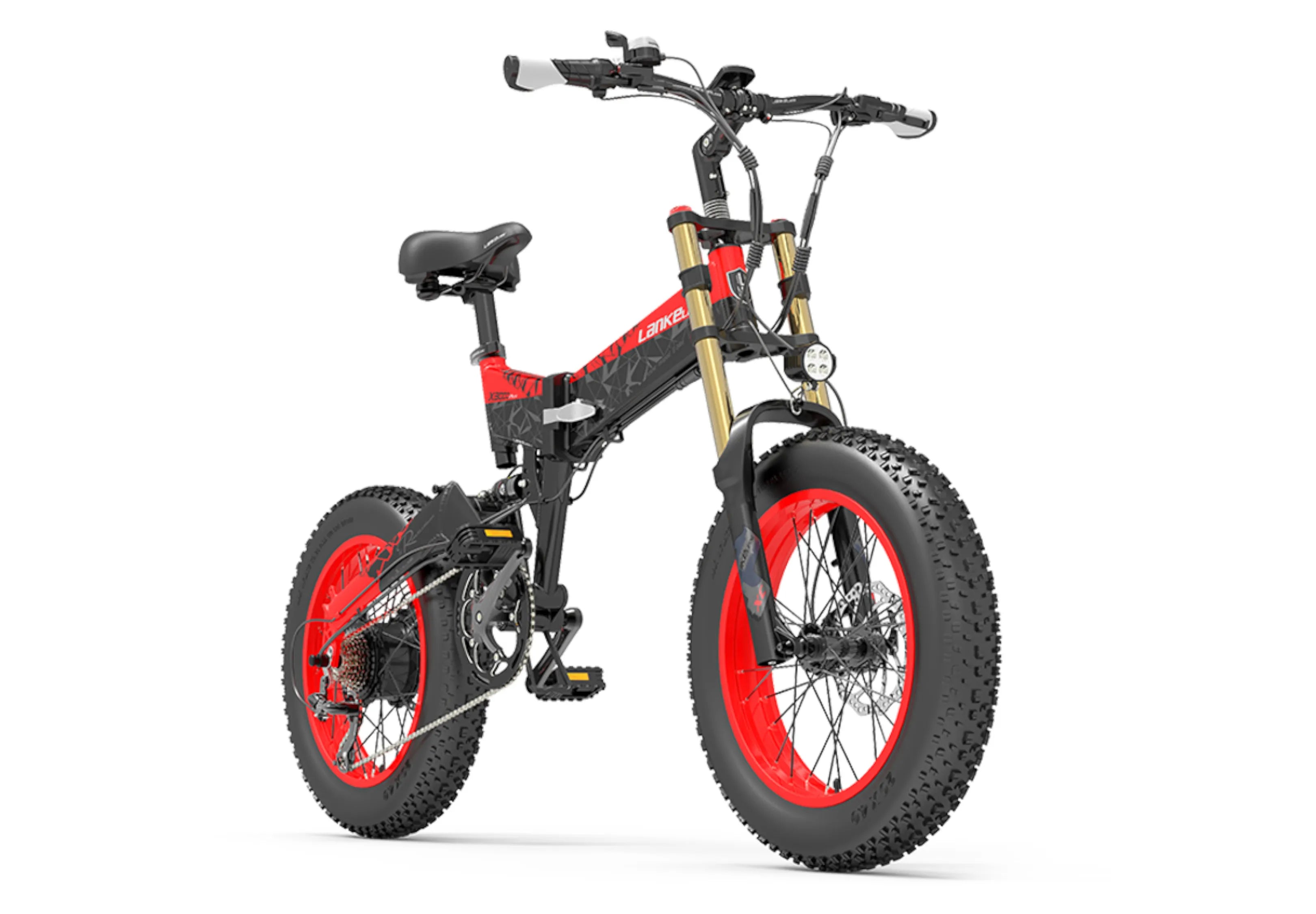 LANKELEISI X3000Plus-UP 20 Inch Wide Tire Folding Electric Bike