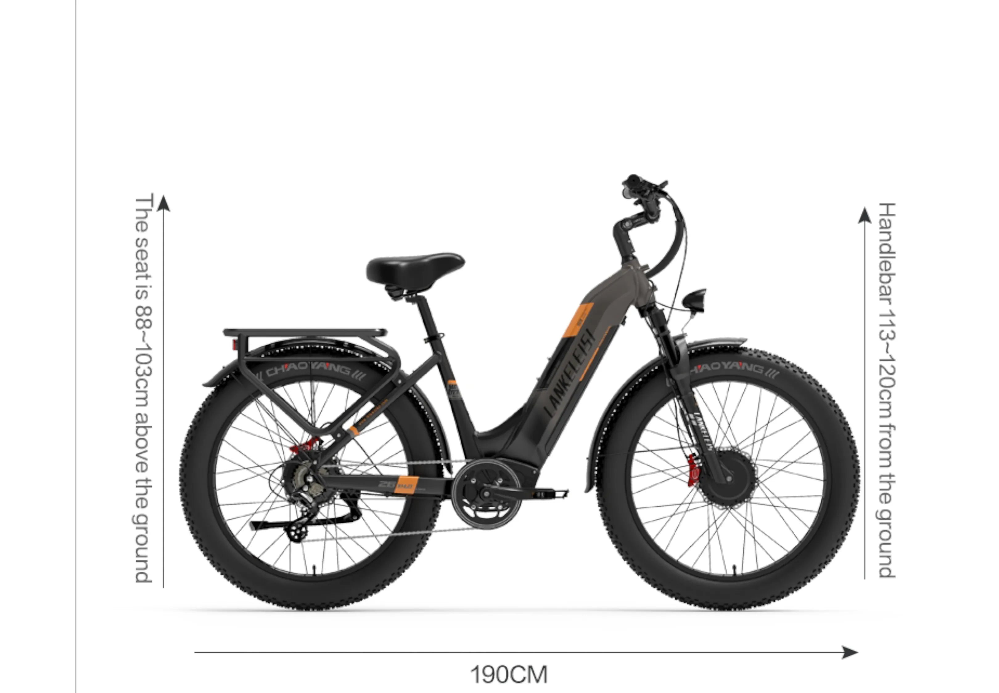 LANKELEISI MG600PLUS 2000W Dual Motor Wide Tire Electric Bicycle
