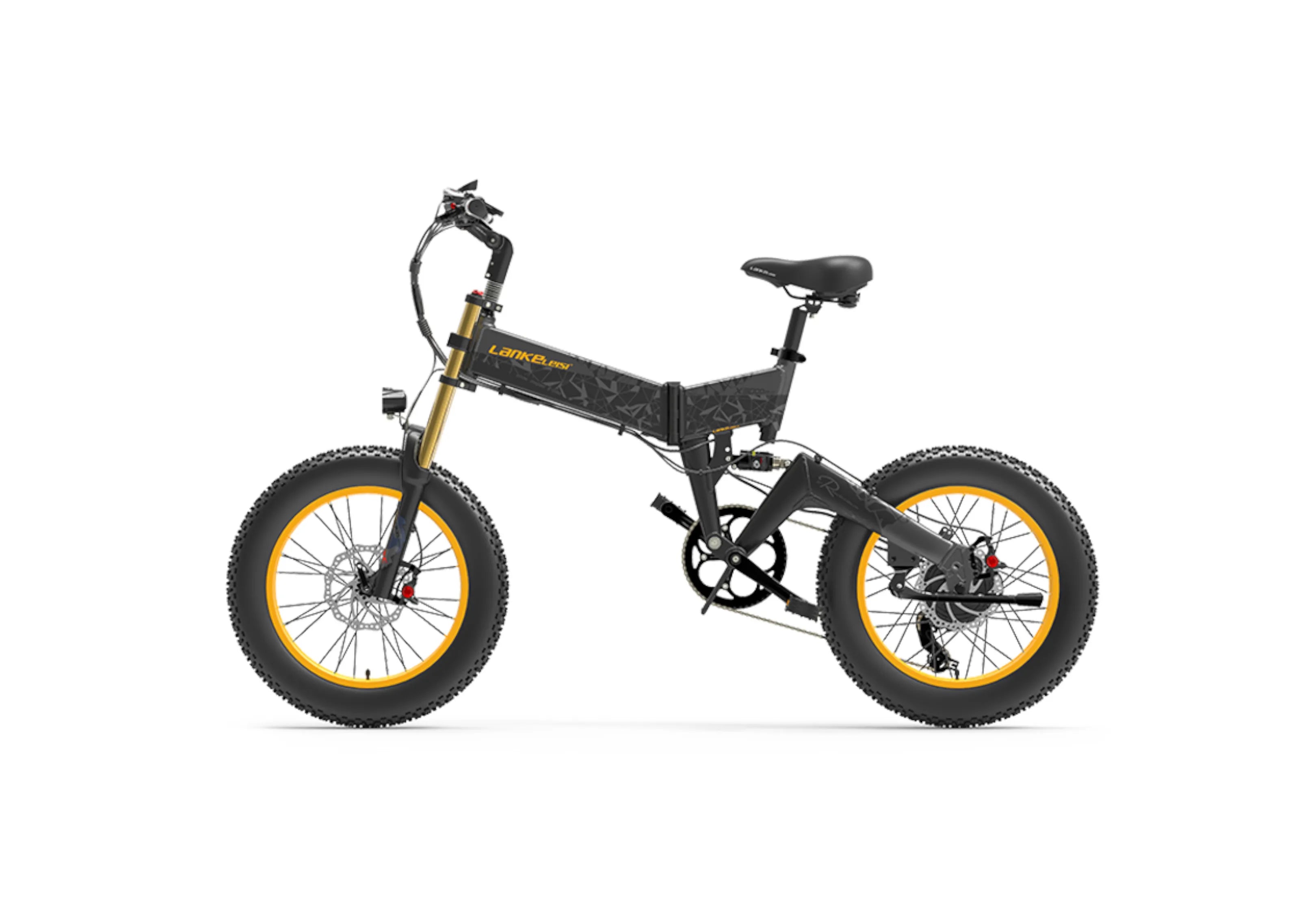 LANKELEISI X3000Plus-UP 20 Inch Wide Tire Folding Electric Bike