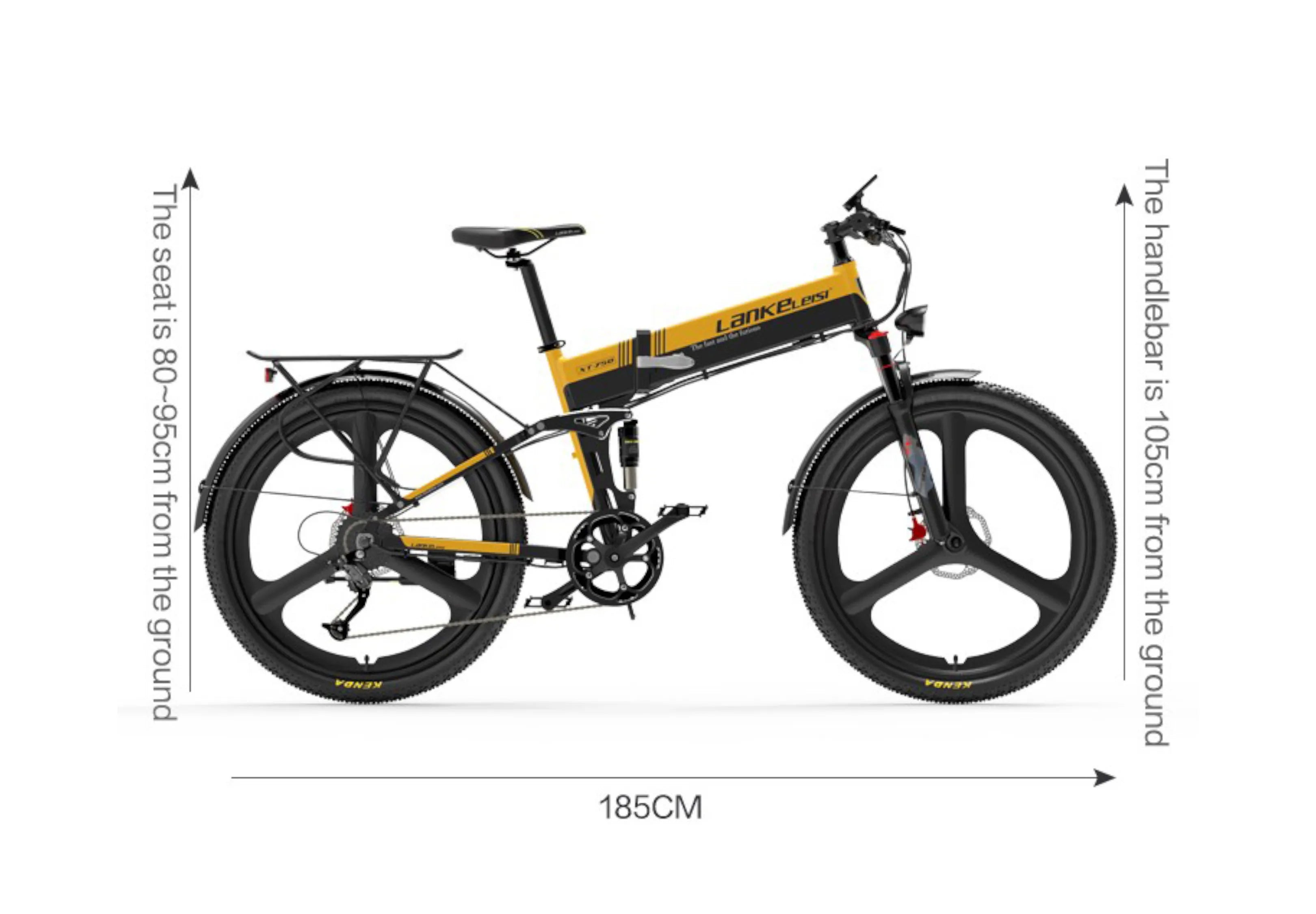LANKELEISI XT750 SPORTS 500W Folding Electric Mountain Bike
