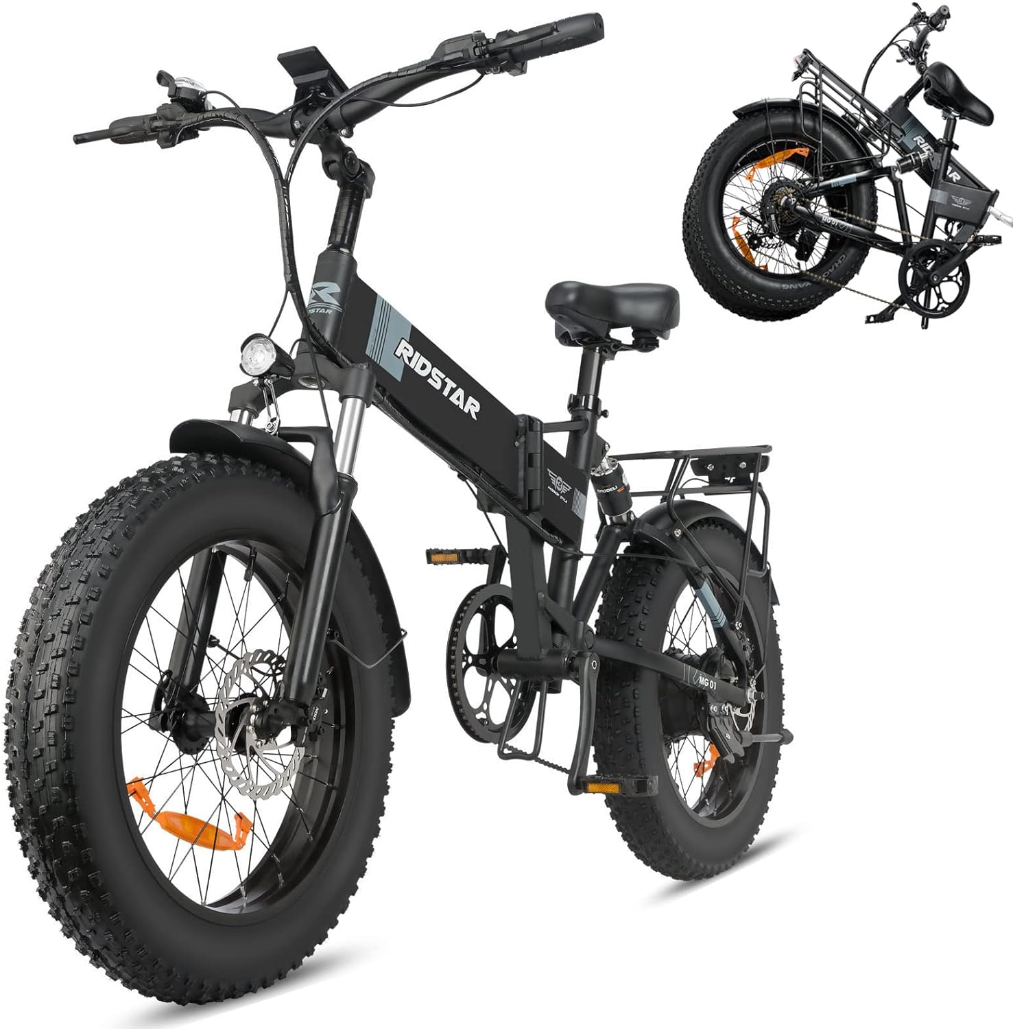 Ridstar H20 1000W Folding Bike 48V 15AH Battery