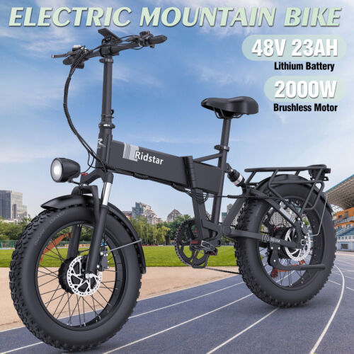 Ridstar H20 Pro 2000W Folding Electric Bike 48V 23AH Battery