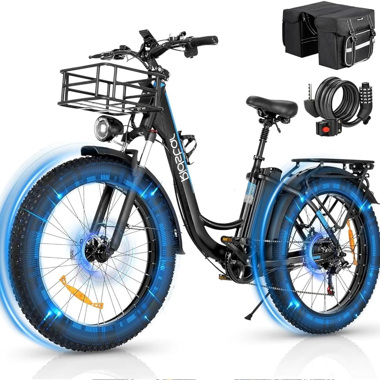 Ridstar MN26 1500W Wide Tire E-Bike 48V 20AH Li-Ion Battery