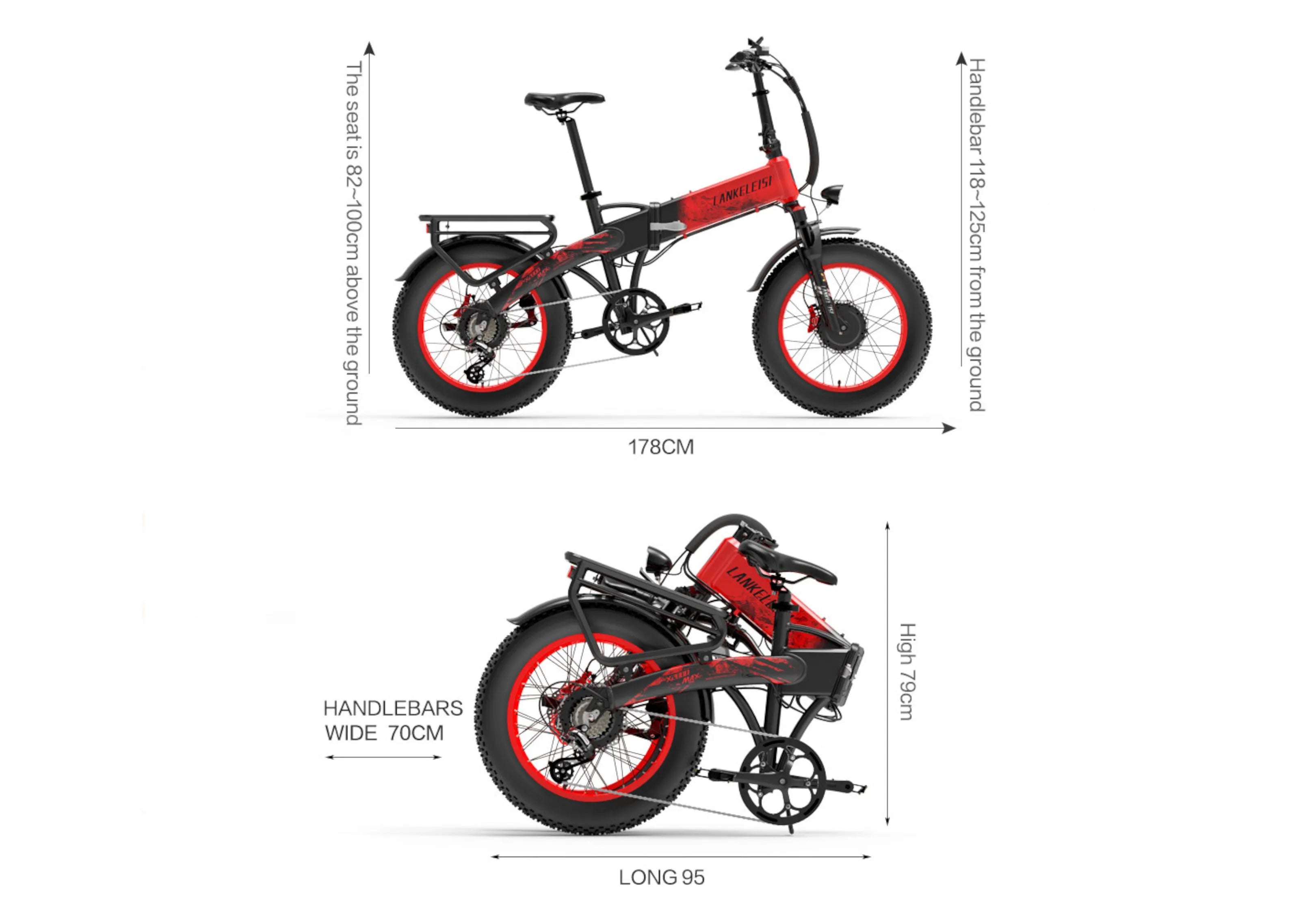 LANKELEISI X2000MAX 2000W Folding Electric Bike