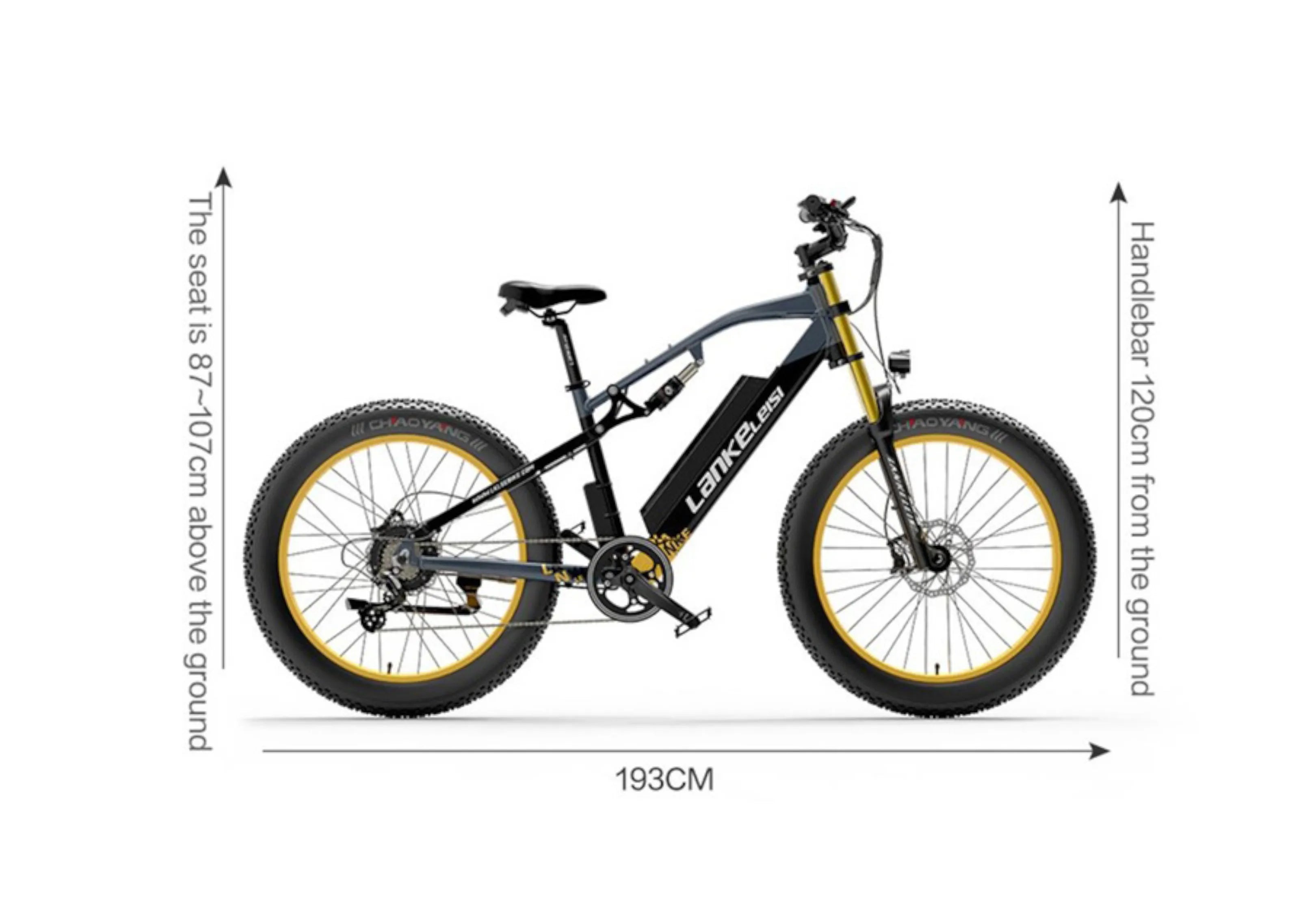 LANKELEISI RV700 1000W 26*4.0 Fat Bike Electric Mountain Bike