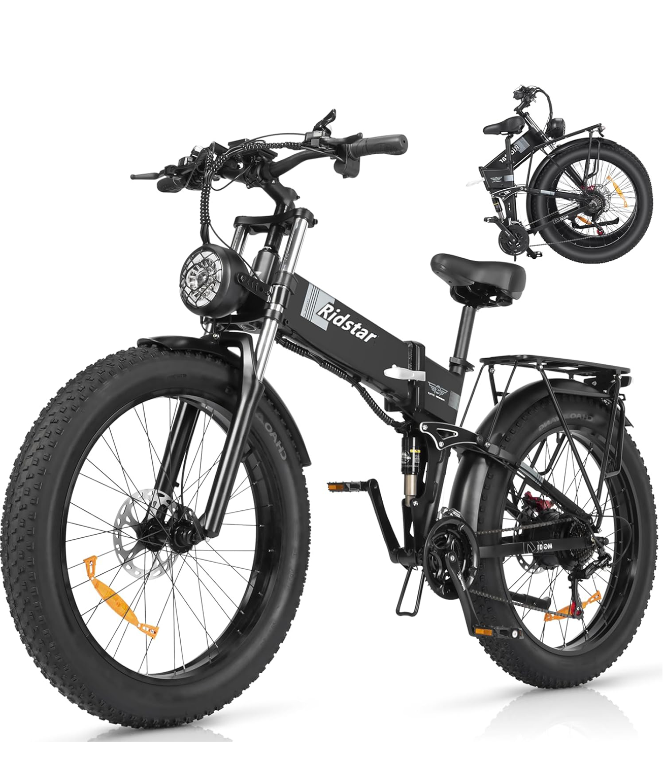 Ridstar DC26 2000W Folding Fat Tire Mountain Electric Bike